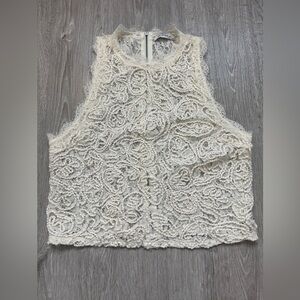 Zara Textured Lace Top